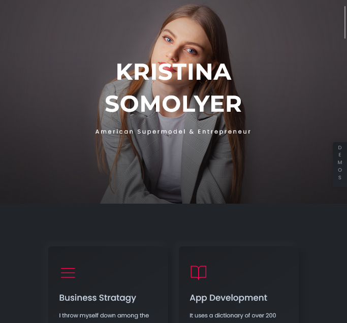 InBio – Model Personal Portfolio Website
