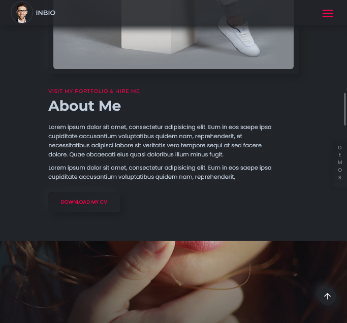 InBio – Model Personal Portfolio Website - image