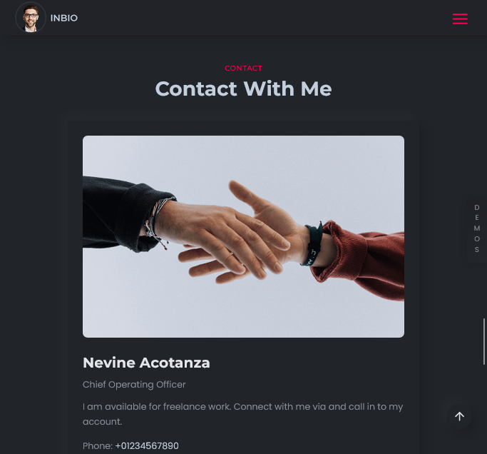 InBio – Model Personal Portfolio Website - image