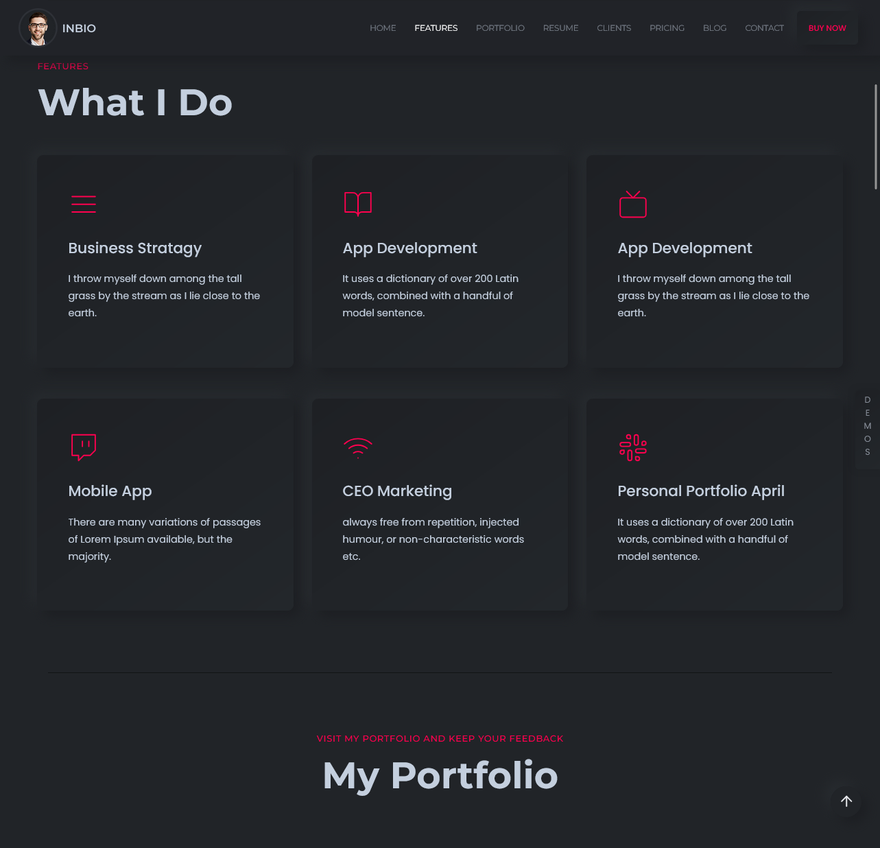 InBio – Creative Designer Portfolio Website - image