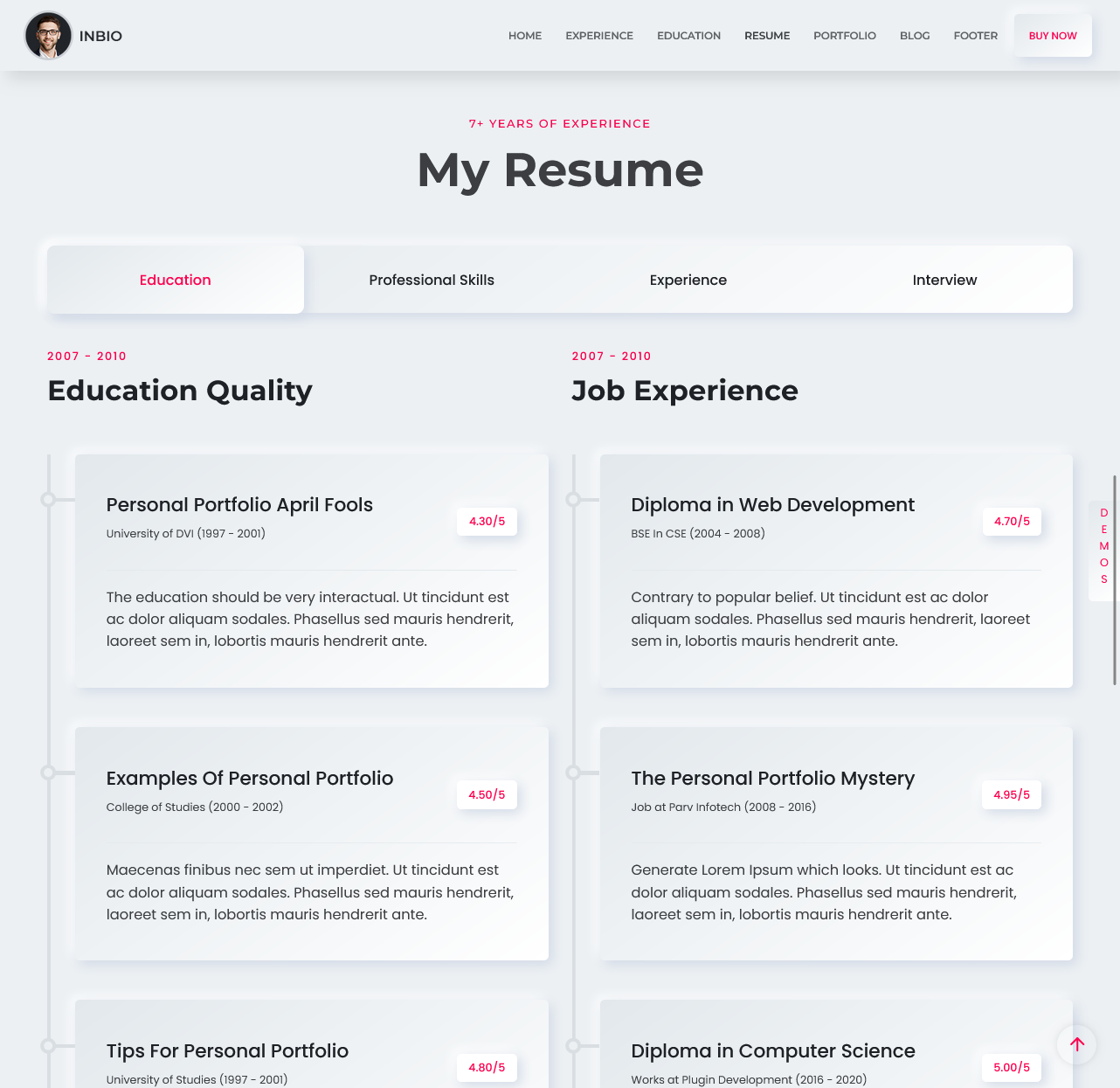 InBio – Developer Portfolio Website (White Edition) - image