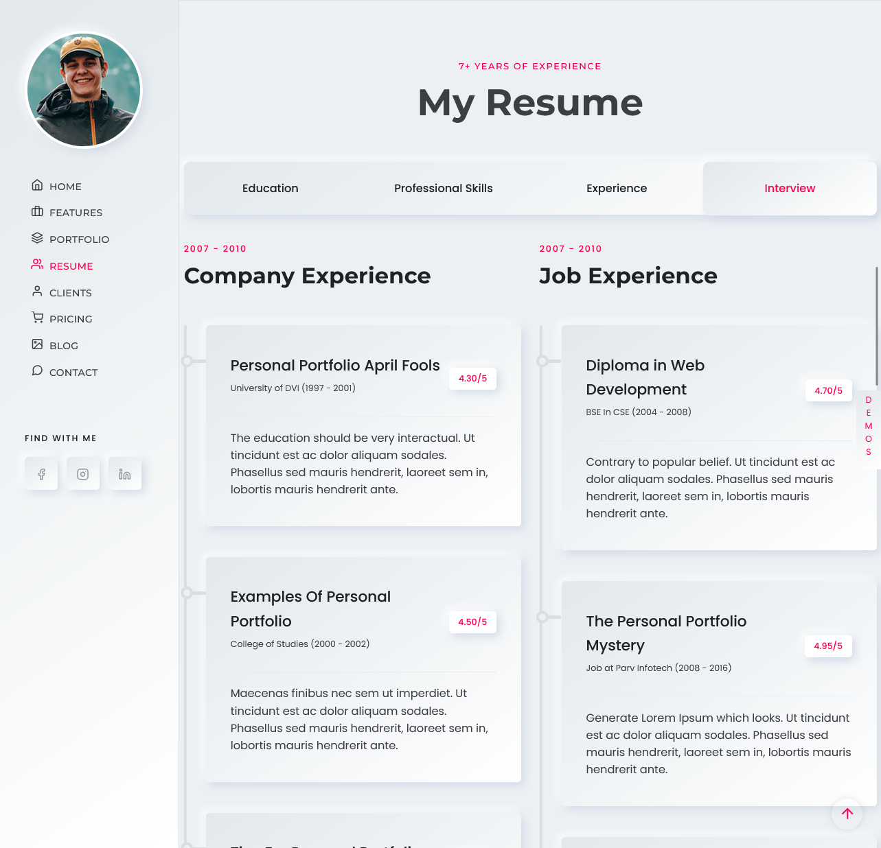 InBio – Web Developer Portfolio Website (White Edition) - image