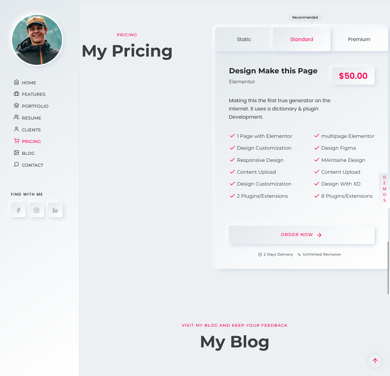 InBio – Web Developer Portfolio Website (White Edition) - image