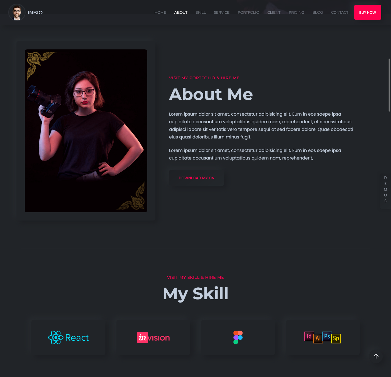 Lensory – Professional Photographer Portfolio Website - image