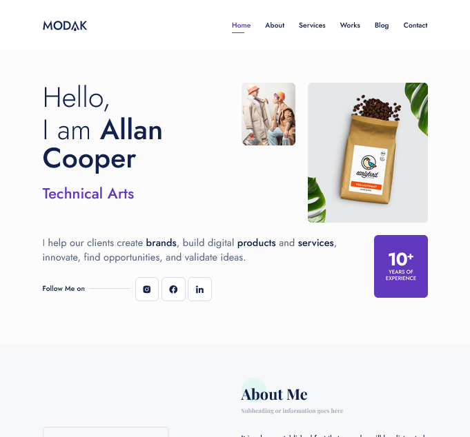 SoloAura – Clean Personal Portfolio Website