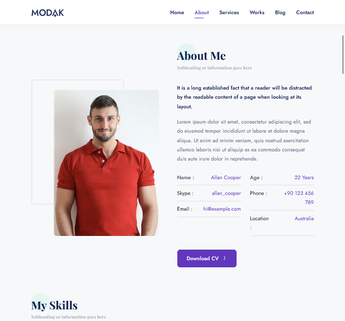 SoloAura – Clean Personal Portfolio Website - image