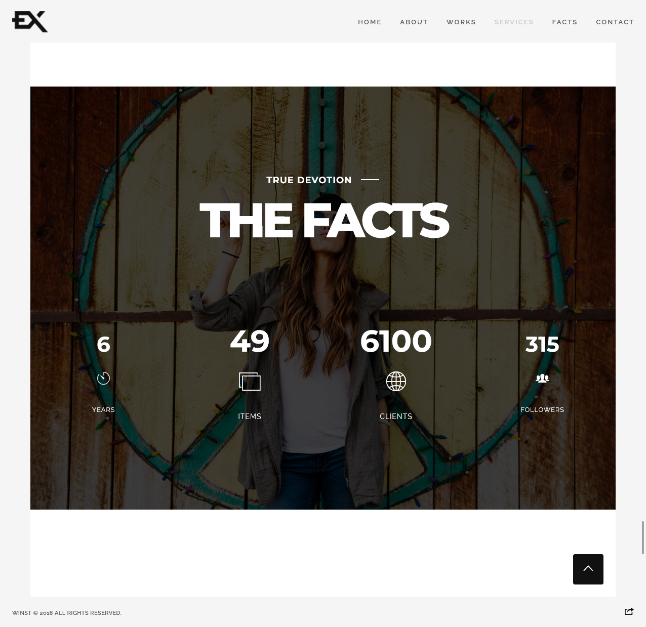 MonoPeak – Single Image Personal Portfolio Website - image