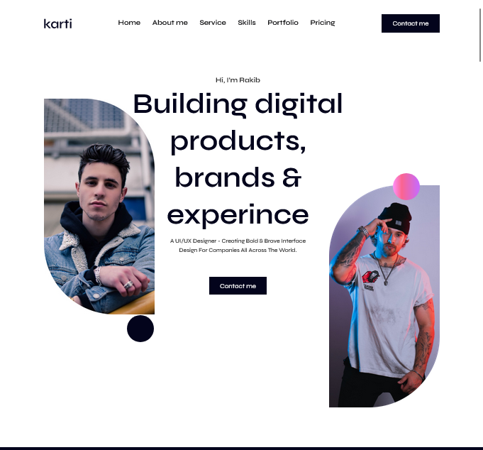 Kartiva – Modern Creative Portfolio Website