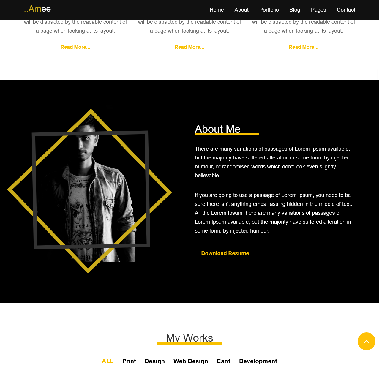 Amorae – Friendly Modern Personal Portfolio Website - image