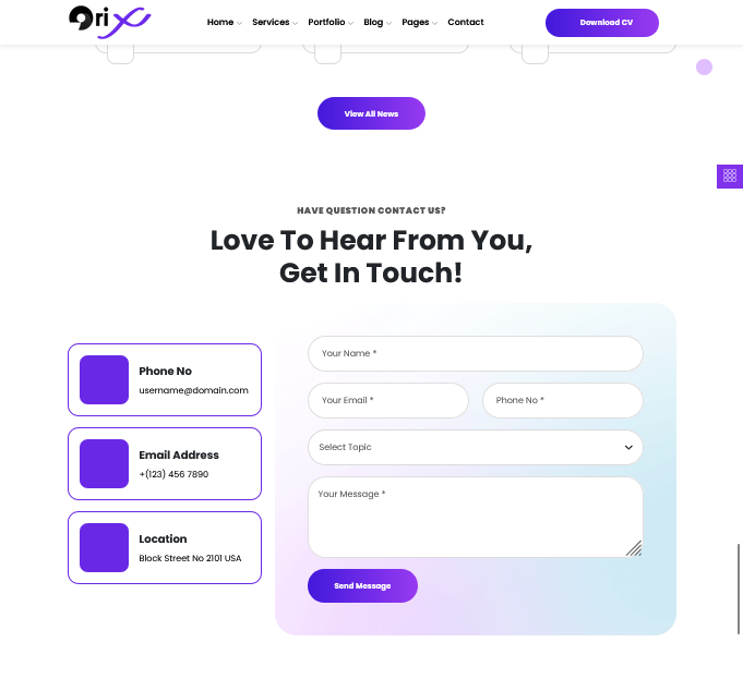 Oriven – Modern Personal Portfolio Website - image