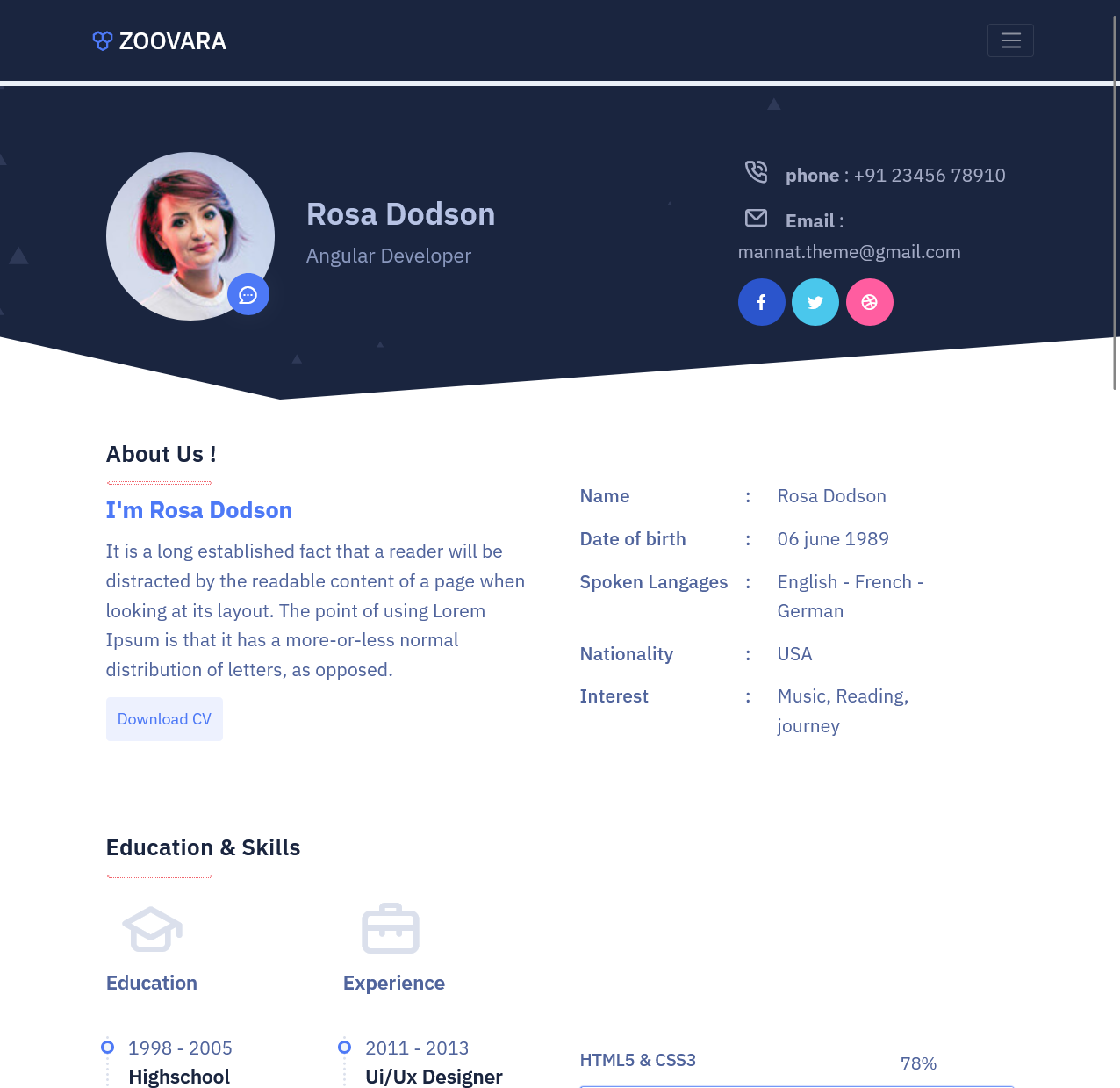 Horizonix – Horizontal Creative Portfolio Website