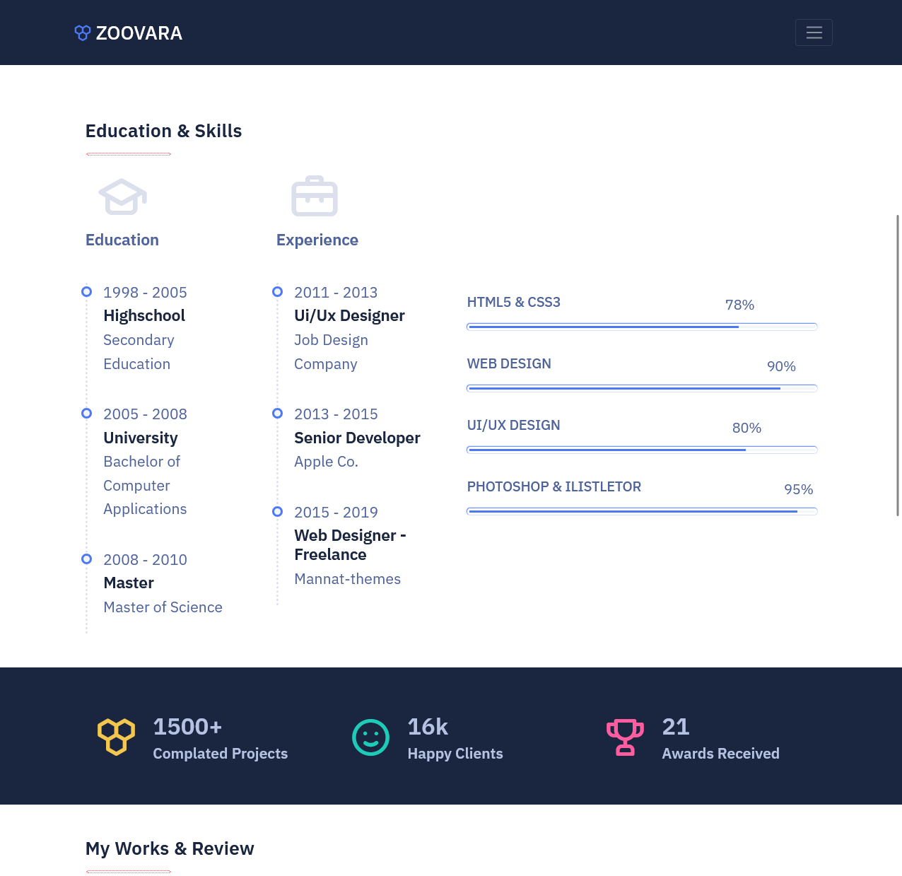 Horizonix – Horizontal Creative Portfolio Website - image