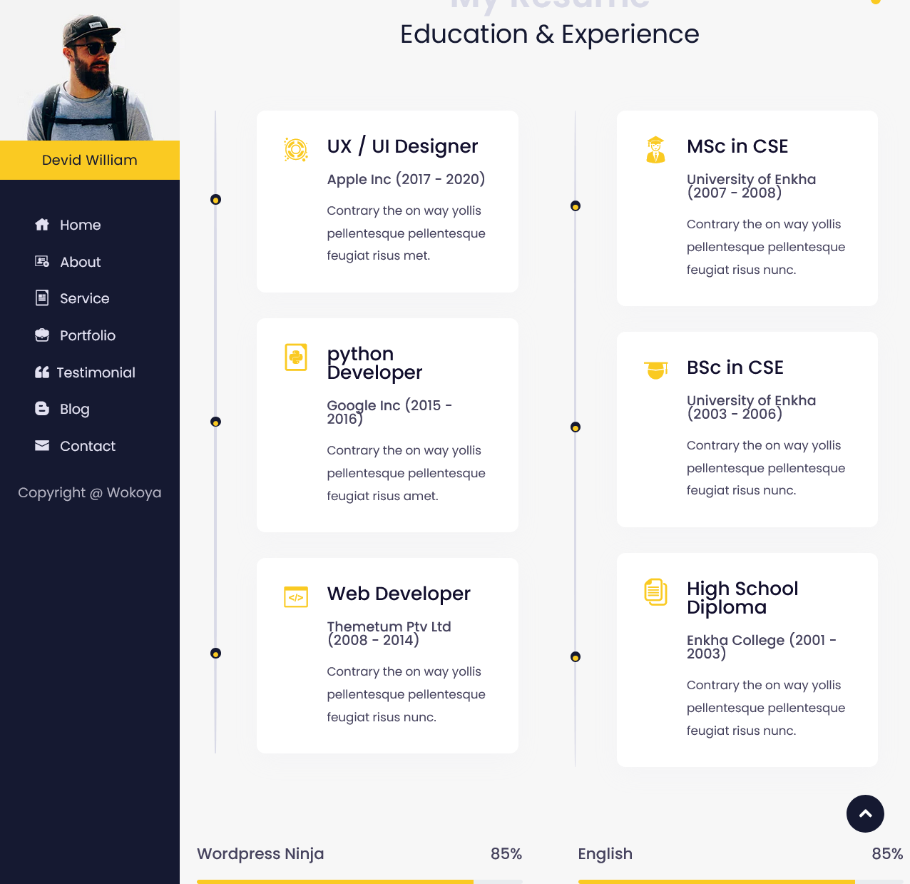 Worka – Clean Personal Portfolio Website - image