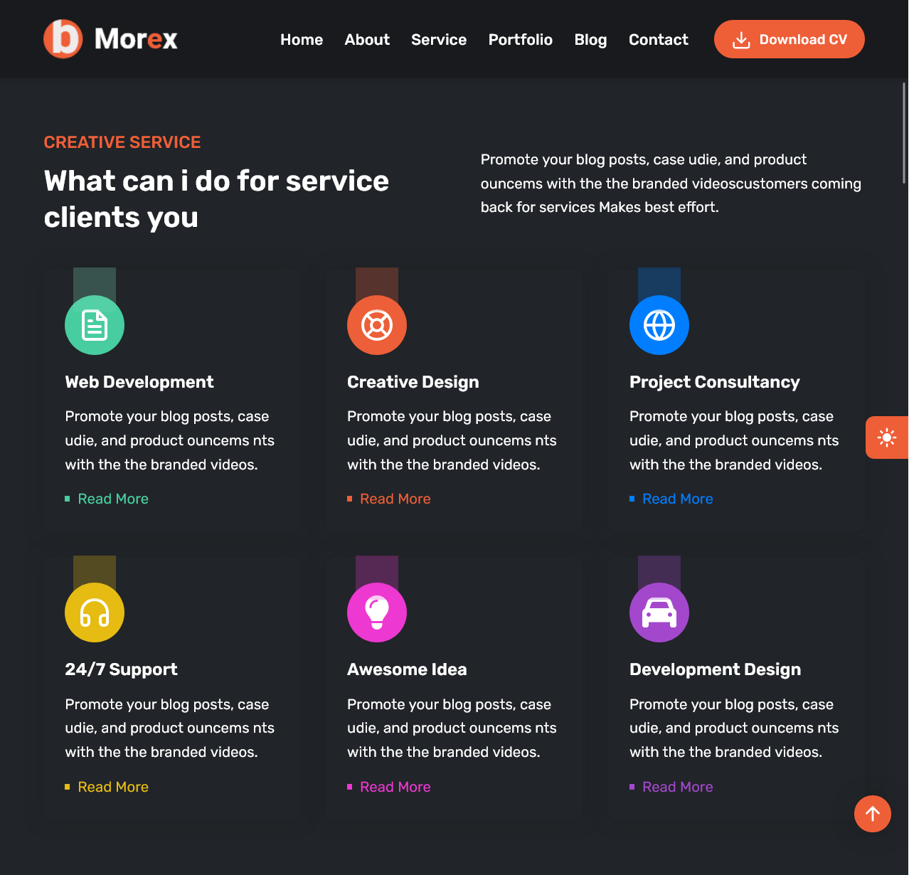 Morevia – Modern Bootstrap Portfolio Website - image