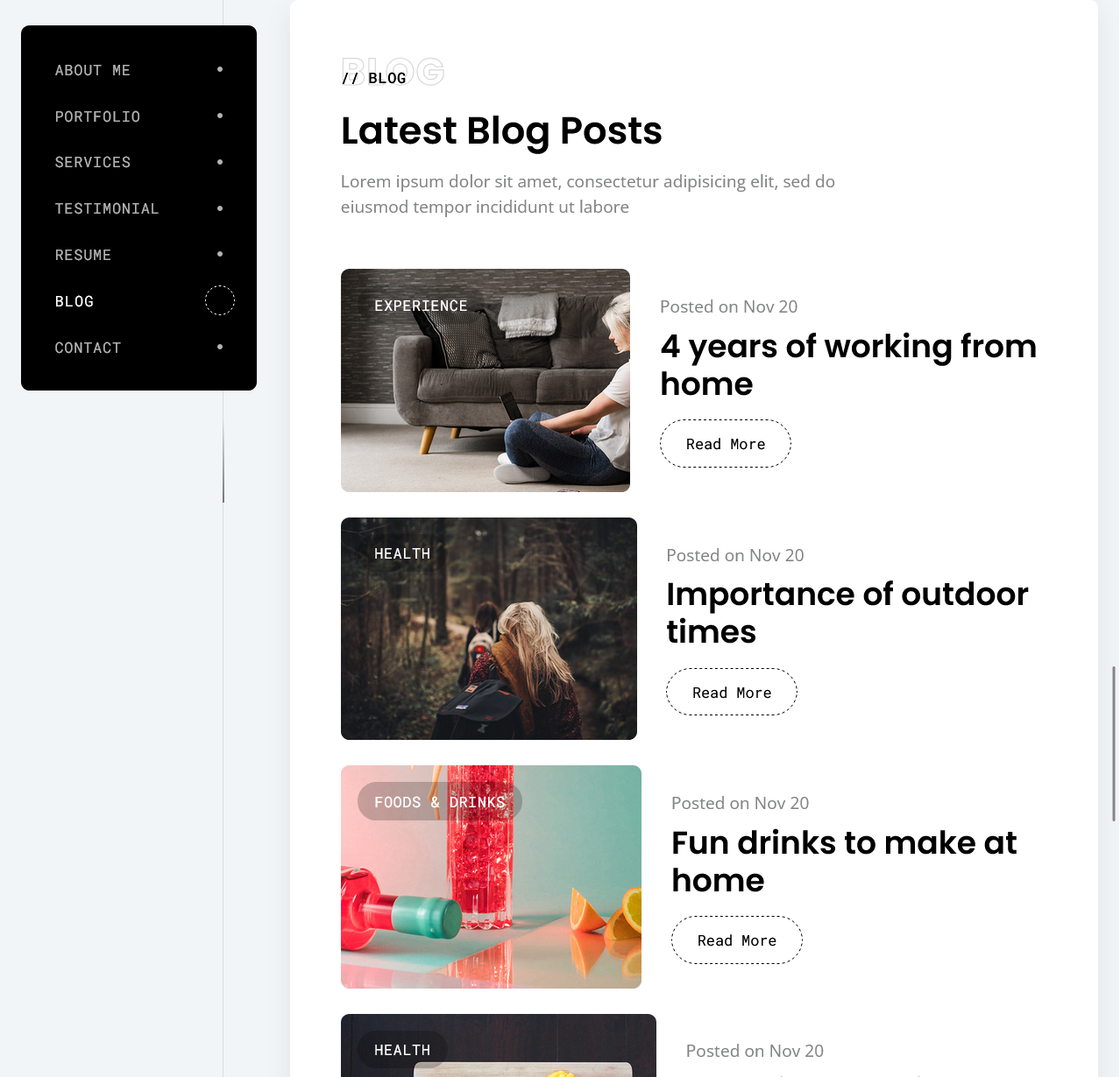 Graynix – Modern Tailwind Personal Portfolio Website - image