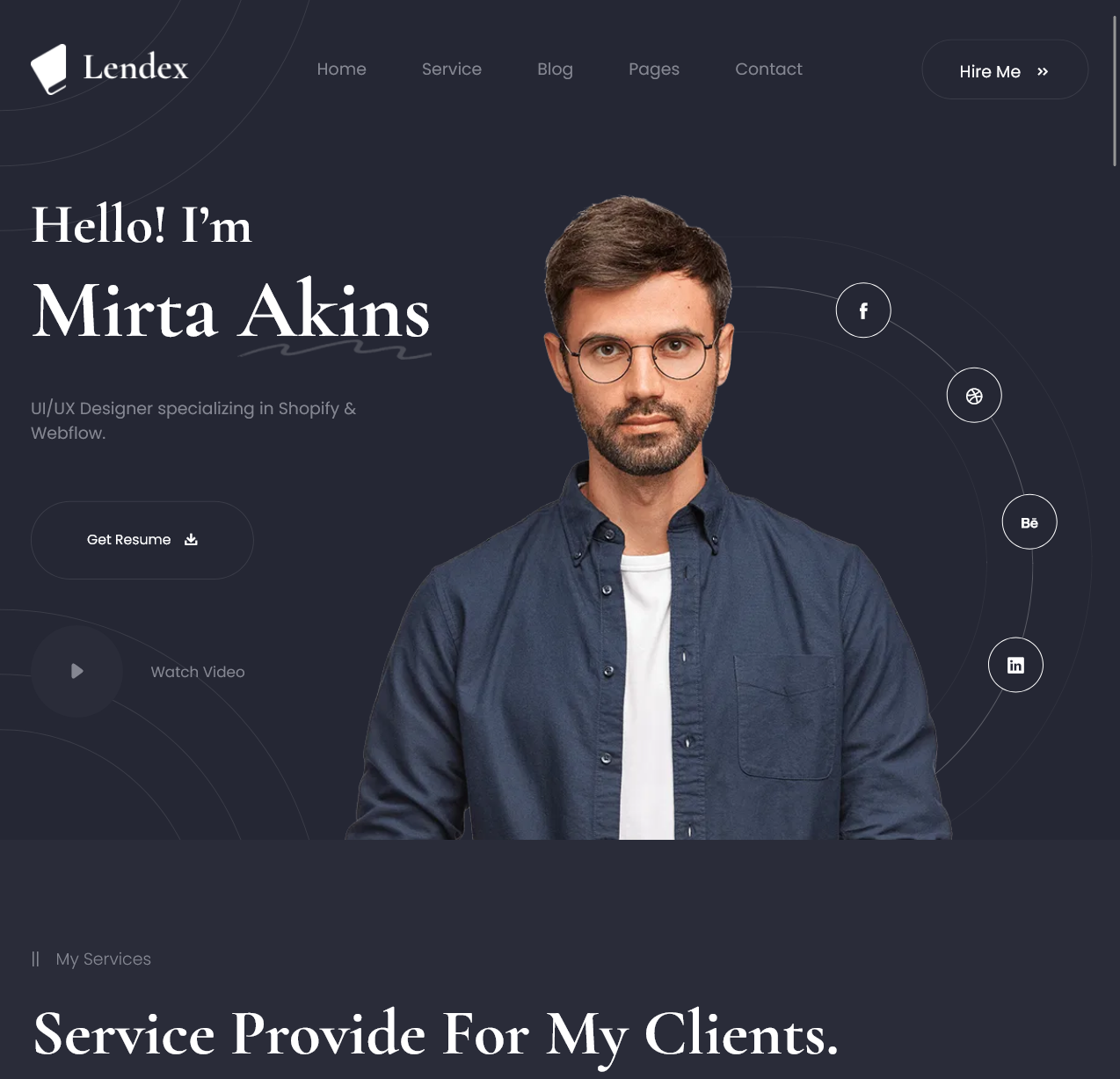 Lendora – Professional Freelancer Portfolio Website